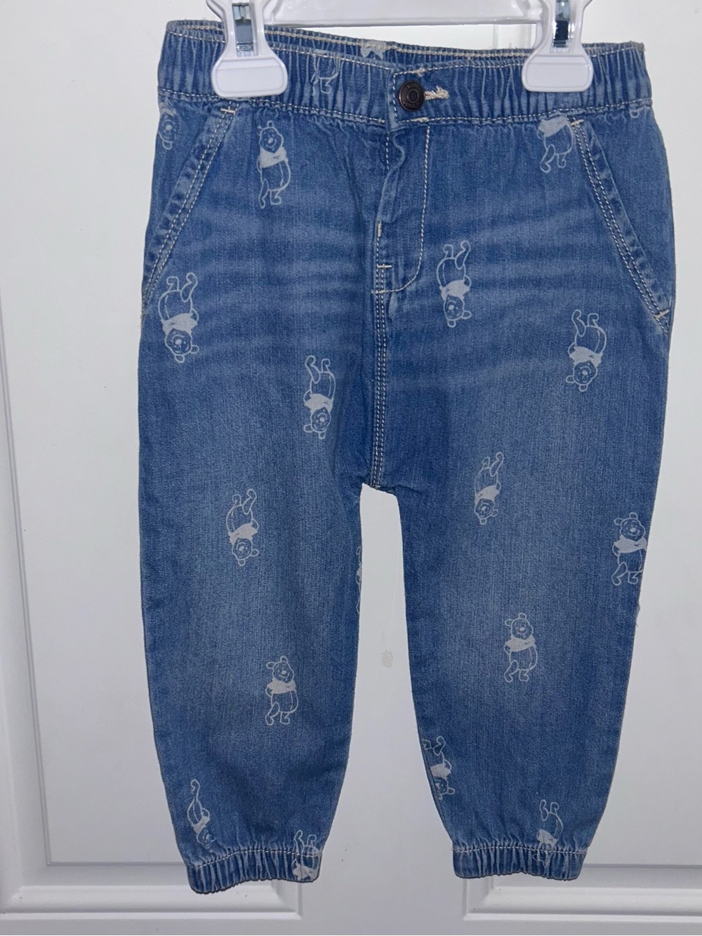 OshKosh B'gosh Denim Joggers with Bear Print - Blue